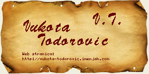 Vukota Todorović vizit kartica